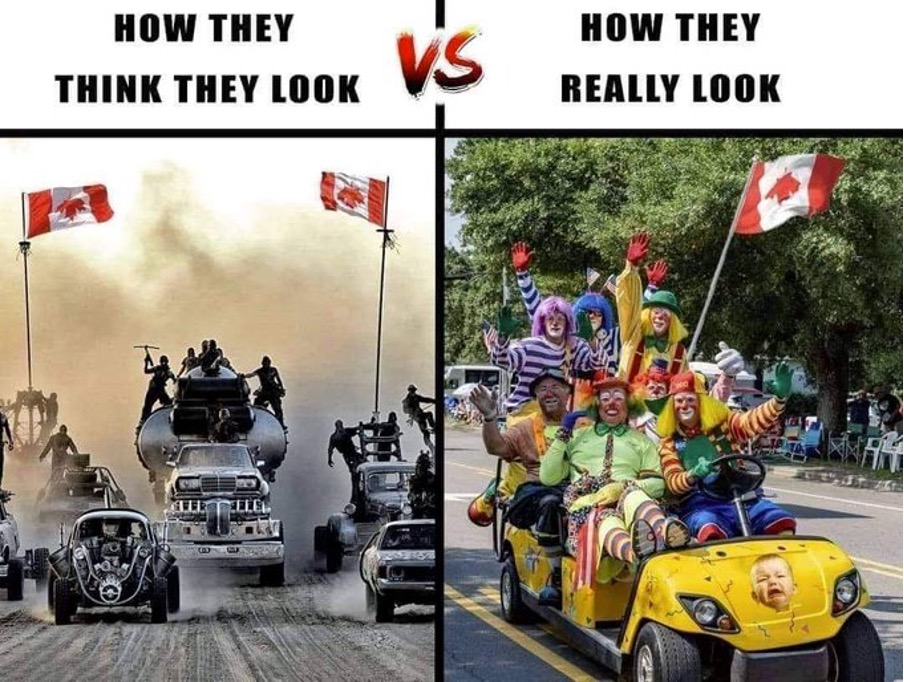 Anti vax mandates and convoys in Canada - compared with clowns