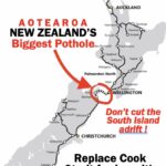 NZ largest pothole is between south and north island